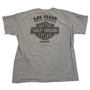 Harley-Davidson Las Vegas Nevada Graphic T-Shirt, XL | Gray Biker Tee